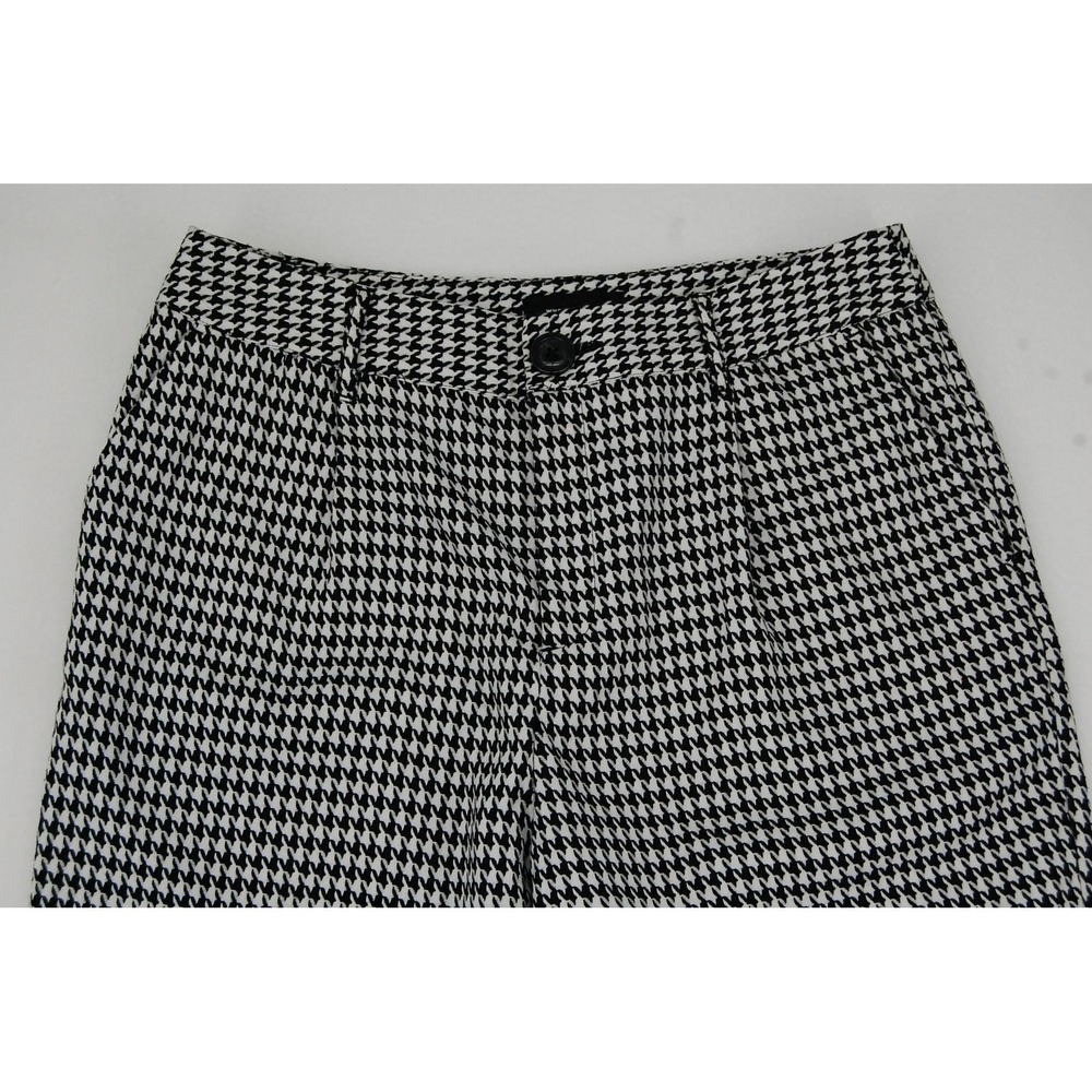 Who What Wear Pants Womens 14 Black White‎ Houndstooth Ankle Tapered Ponte - Picture 2 of 8